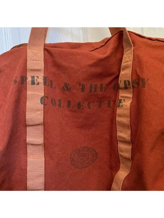 Spell NWT Terra-Cotta Canvas Duffle Bag With Adjustable Strap - Picture 2 of 7